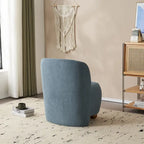 - Eliana Modern Teddy Fabric Accent Chair with Curved Backrest and Legs