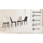 Set Of 4 Dining Chair with Metal Leg