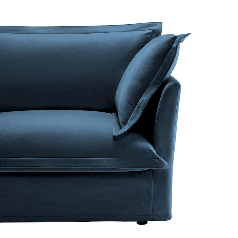 73.2 Chenille Modular 3-Seat Sofa with Removable Washable Covers And Multiple Pillows