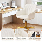 VECELO Modern Home Office Chairs Height Adjustable 360 Swivel Task Chair with Metal Base