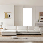 Oversized Corduroy Sectional Sofa,L Shaped Deep Seating Cloud Couch
