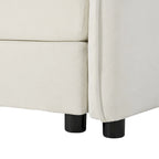 3-Piece Chenille Cloud Sofa & Armchair Set with Deep Seats & 3 Pillows