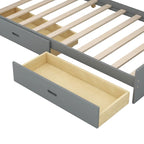 King Size Upholstered Bed with Storage Headboard and Trundle