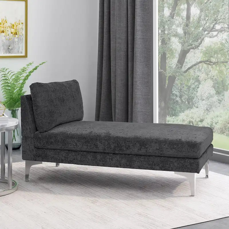 Beamon Contemporary Fabric Chaise Lounge by  - 69.00 L x 29.00 W x 30.00 H