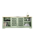70 in. Decorative Floral Door TV Stand for Tvs up to 82 in.