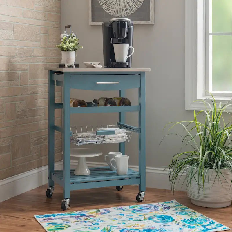Jake Compact Mobile Rolling Kitchen Cart