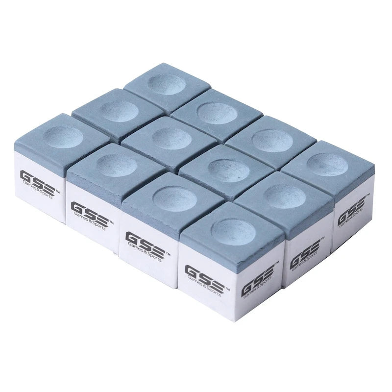 GSE 12-Pack Billiard/Pool Cue Chalks, Billiard Pool Table Accessories