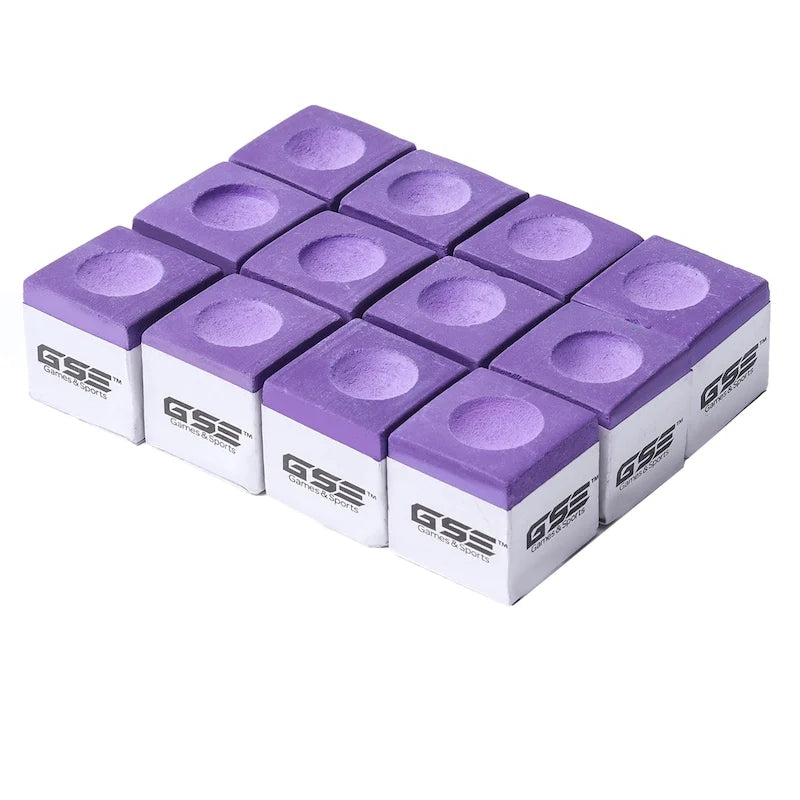 GSE 12-Pack Billiard/Pool Cue Chalks, Billiard Pool Table Accessories