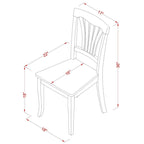 East West Furniture Dining Room Furniture Set- an Oval Kitchen Table and Wooden Seat Dining Chairs, Linen White(Pieces Option)