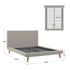 Laurencia Mid-Century Upholstered Platform Bed by  Modern