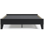 Signature Design by Ashley Finch Black Platform Bed with 2 Nightstands