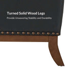 Lourdes Genuine Leather Armchair with Solid Wood Frame and Removable Seat Cushion,Set of 2 by