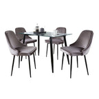 Silver Orchid Barton-Naldi 5-Piece Rectangular Dining Set