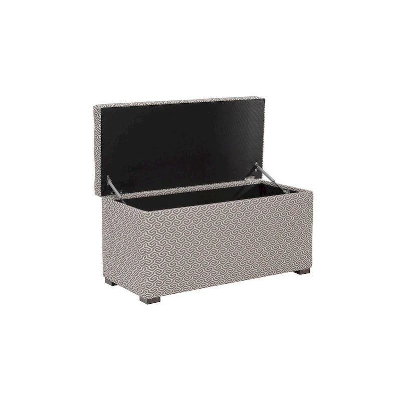 Angela Transitional Living Room Storage Trunk Bench