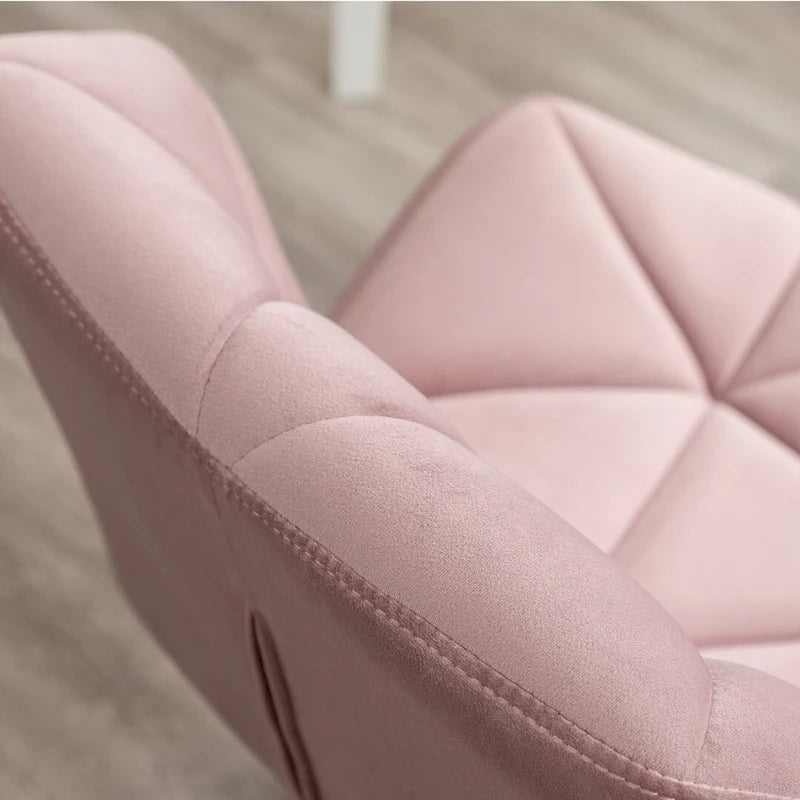 Diamond Tufted Armless Adjustable Swivel Home Office Chair