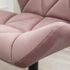 Diamond Tufted Armless Adjustable Swivel Home Office Chair