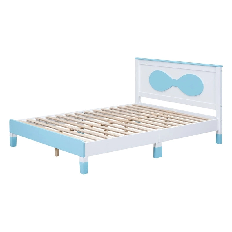 Full Size Wooden Bow Bed
