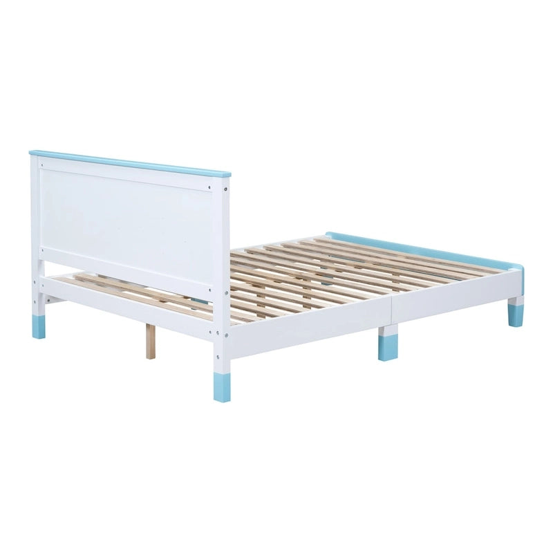 Full Size Wooden Bow Bed
