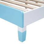 Full Size Wooden Bow Bed
